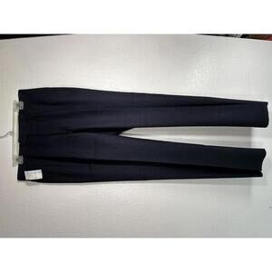 Vtg 80s John Alexander Wool Dress Pants Sz 35 Classic Dark Navy Minimalist USA